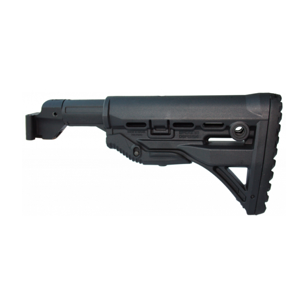 Телескопический складной приклад GL-SHOCK с трубой AK 100P на АК-100е, ПП Витязь СН, Сайга, RUS Defense