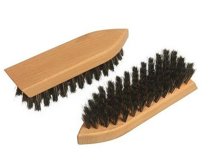 Щетка для обуви 14см Стрелка дерево, нат.черный волос, 79 пучков, Yozhik