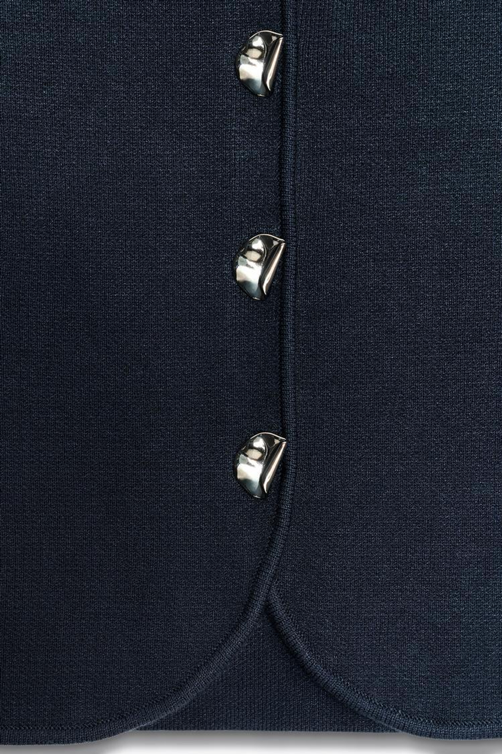 ZARA ОДНОТОННЫЙ ТРИКОТАЖНЫЙ ТОП-КОРСЕТ, МОРСКОЙ СИНИЙ