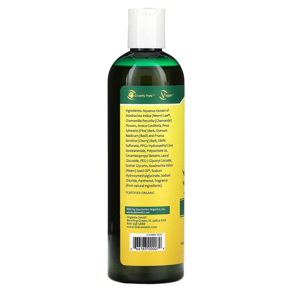 Organix South, TheraNeem Naturals, нежный терапевтический шампунь для всех типов волос и чувствительной кожи головы, 355 мл (12 жидк. унц.)