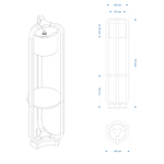 Торшер со столиком "Trinity Uno Tav"