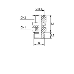 Штуцер FE D06 ORFS 9/16" - BSP 1/4" (обжатая гайка)