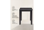 Керамический стол Woodville Кина 90(130)х65х76 shakespeare black, черный