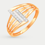 Кольцо женское из желтого золота 585 пробы с фианитами (арт. К43218061)