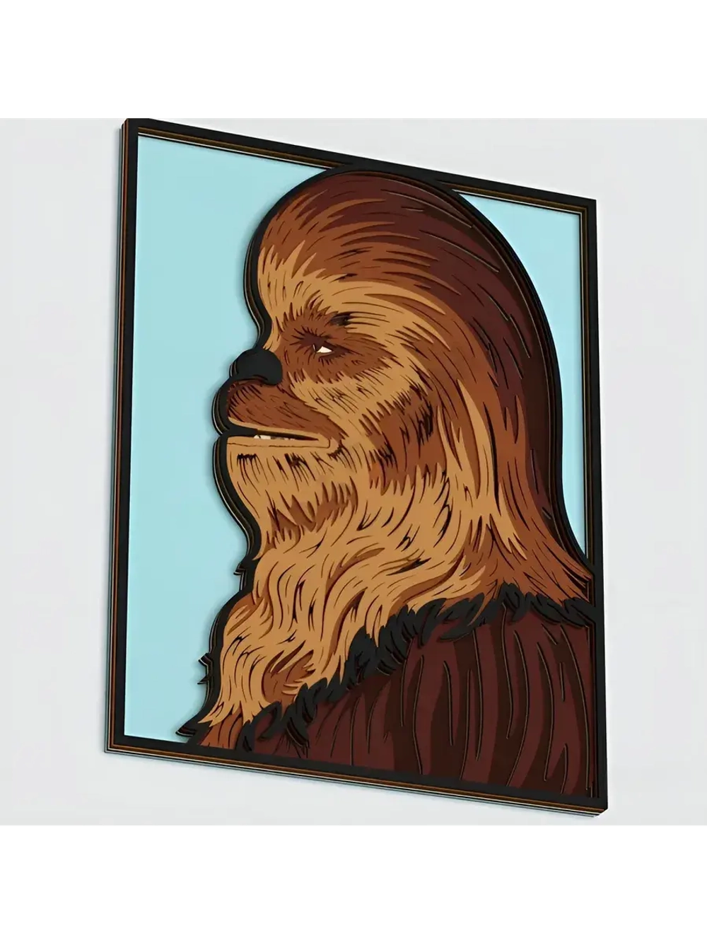 3D Картина по номерам из дерева Чубакка, 23x30 см