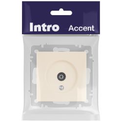 Розетка Intro Accent 6-301-02 TV одиночная, IP20, СУ, слоновая кость