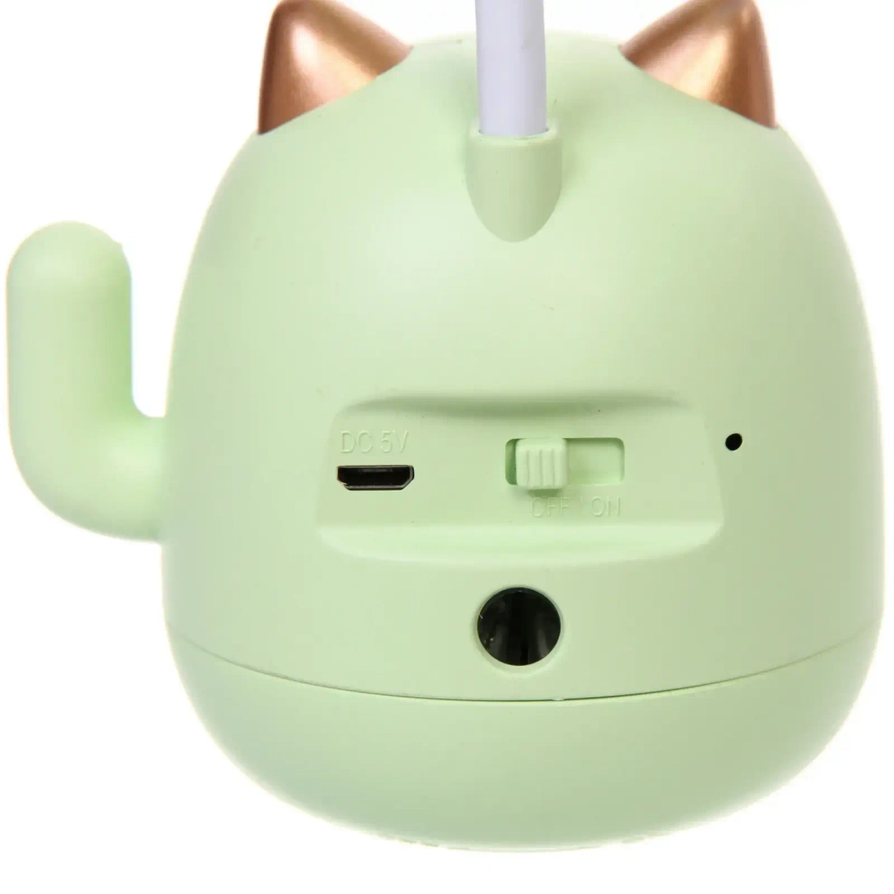 Настольная лампа «Sweet - Котёнок» 9*22.5 см LED, USB 3w 5v, Зеленый