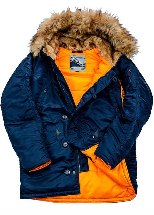 Куртка Аляска N-3B Husky Denali 2019 (синяя - r.blue/orange)