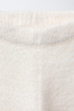 ZARA ЛЕГИНСЫ ИЗ ИСКУССТВЕННОГО МЕХА, ЭКРЮ