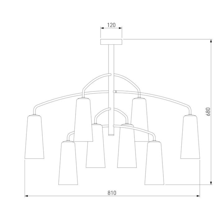 Подвесная люстра Eurosvet Omber 70137/8 латунь