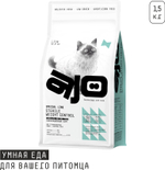 Сухой полнорационный корм для стерилизованных кошек AJO Cat Sterile Weight Control, контроль веса, с курицей, 1,5 кг
