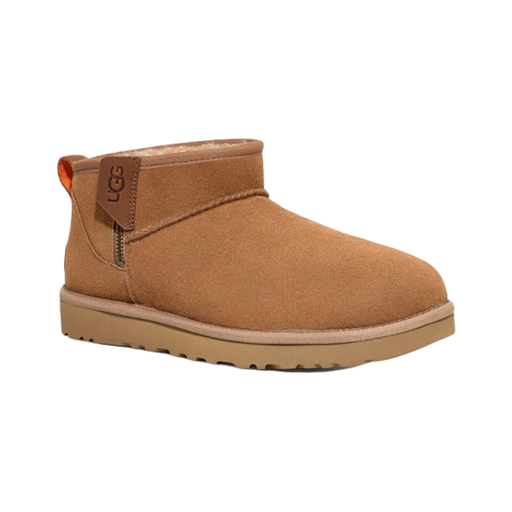 UGG CLASSIC ULTRA MINI ZIP BOOT CHESTNUT