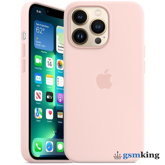 Apple Silicone Case with MagSafe iPhone 13 Pro Chalk Pink «Розовый мел» MM2H3ZE/A