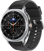 Смарт-часы Samsung Galaxy Watch8 Classic LTE 46mm [корпус - серебристый, ремешок - черный, 1.34", Super AMOLED, 438x438, IP68, Bluetooth, NFC, Wi-Fi, для Android 12.0 и выше]