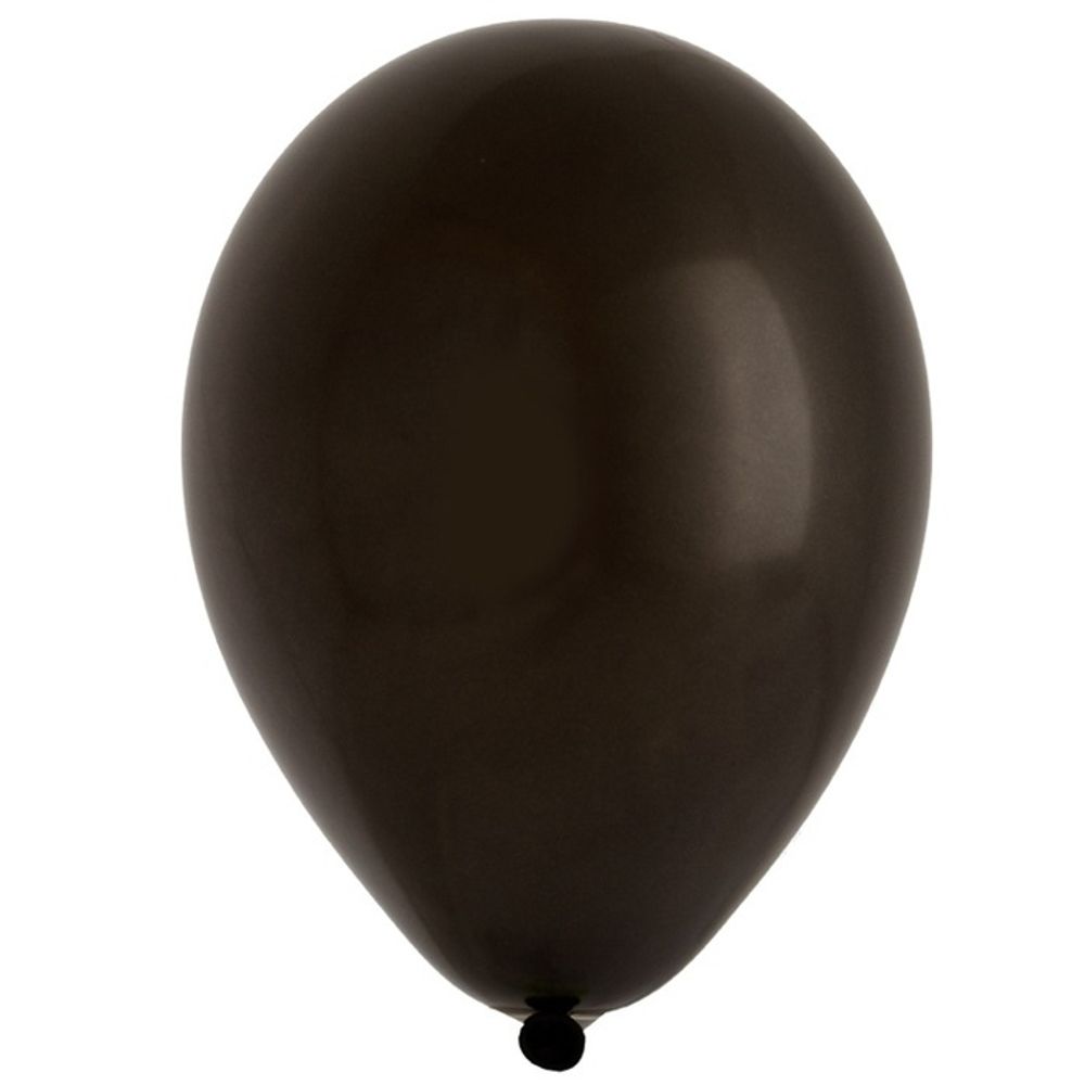 Воздушные шары Весёлая Затея, металлик чёрный, 25 шт. размер 12&quot; #1102-1545