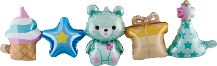 Гирлянда (40''/102 см) Фигура, Рождение Мальчика, Голубой, 2 шт. в упак.