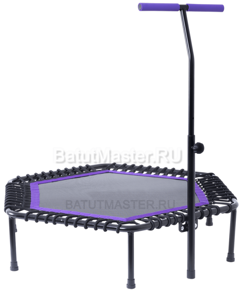 Каркасный батут с Т-образной ручкой, диаметр 4 фт, черно - фиолетовый