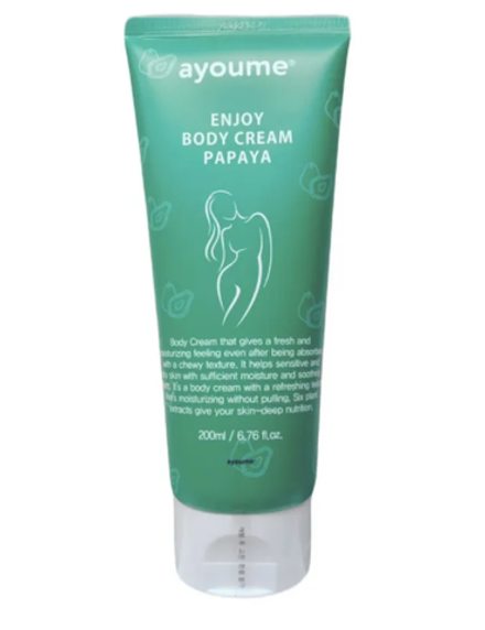 Крем для тела увлажняющий с экстрактом папайи ayoume enjoy body cream papaya  200 мл