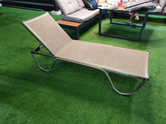 Шезлонг-лежак металлический Ankara антрацит Турция