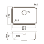 кухонная мойка Omoikiri Omi 53-U/I Ultra Mini-GB нерж. сталь/графит