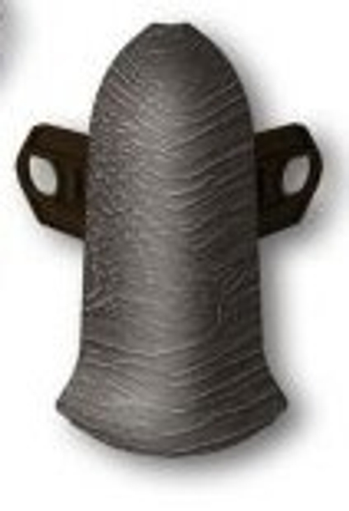 Угол наружный (внешний) с крепежом для плинтуса 55мм "Идеал Классик", 303 Венге темный