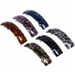 Заколка автомат «Коллекция Монталь-Блекс», прямоуг., микс 6 цветов, 10*2см (Кокетка)