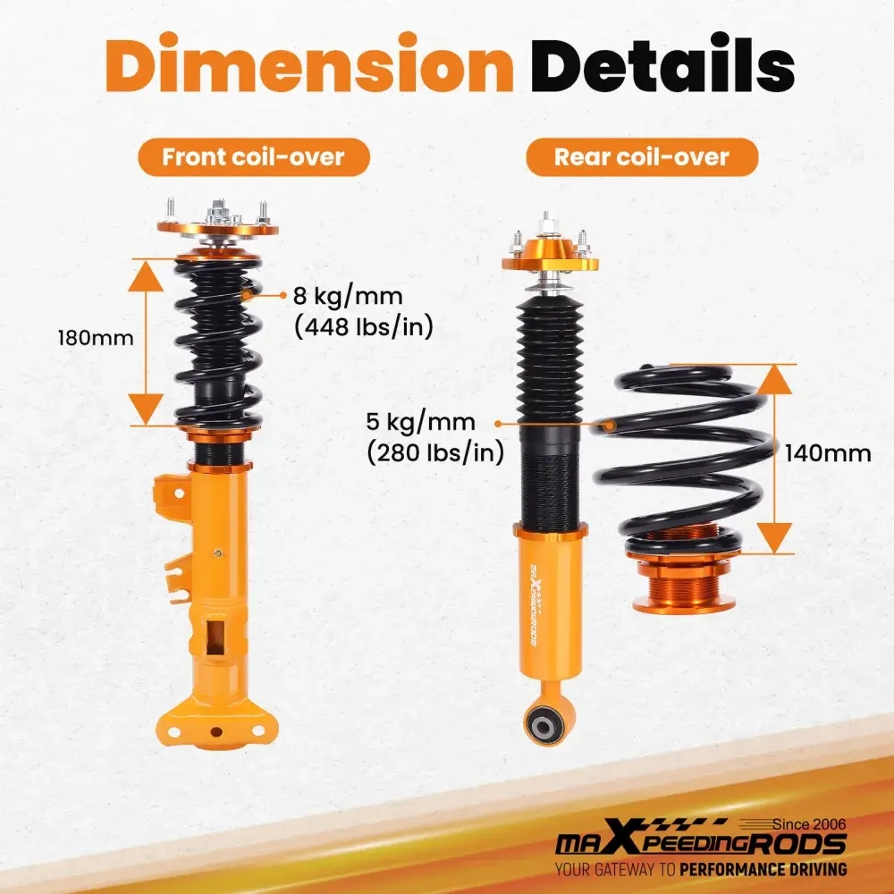 Coilovers Suspension Kit подходит для автомобиля BMW E36 Compact 316g 316i 318ti 318tds 323ti 94-99