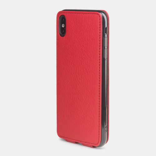 Чехол для iPhone XS Max из натуральной кожи теленка, красного цвета