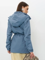 Ветровка с капюшоном удлиненная