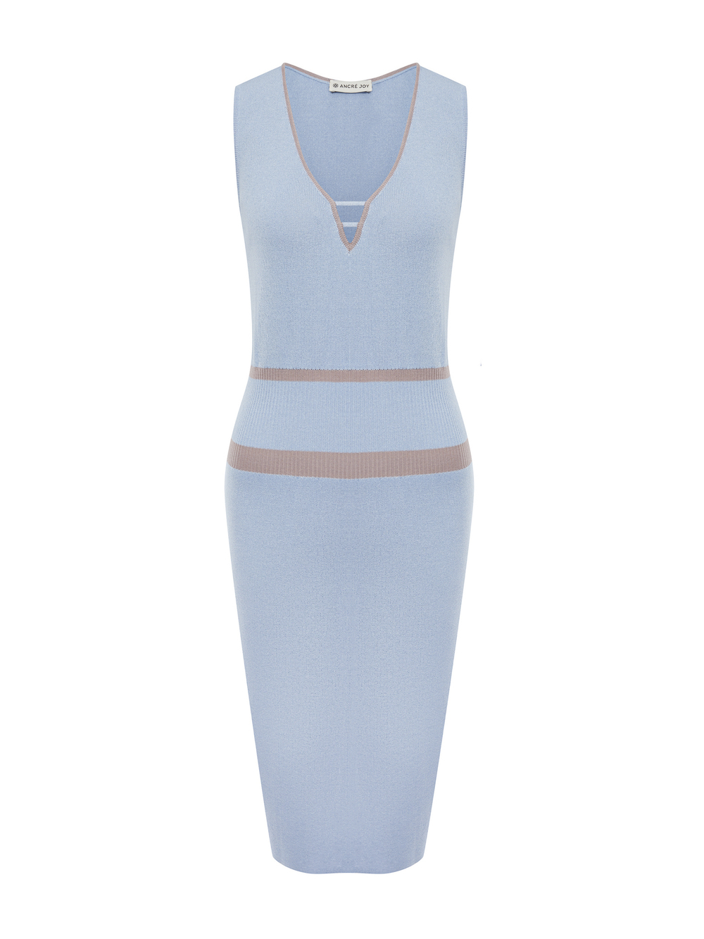 Платье трикотажное V–Neck Blue из вискозы