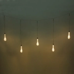 Гирлянда для улицы БАХРОМА «Ледяная капля» ш3,5* в0,6/0,8 м (8 насадок h-18 см), прозр. пров, пост.свечение,IP-65, 220v,Теплый белый