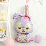 Шар (40''/102 см) Фигура, Зайка, Сиреневый, 1 шт.