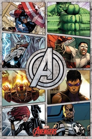 Постер Marvel Comics The Avengers Comic Panels