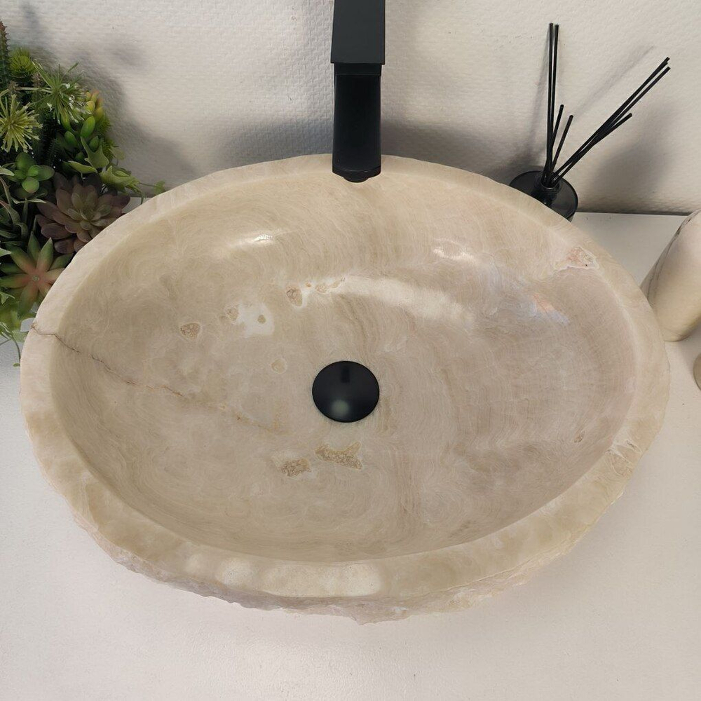 Каменная раковина из оникса Erozy White EO-04273 (53*43*16) 0213 из натурального камня