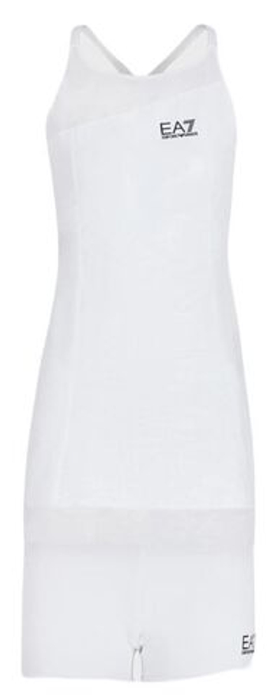 Женская Платье теннисное EA7 Woman Jersey Dress - fancy white