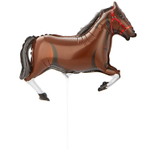 Шар Фольгированный Лошадь темно-коричневая (Коричневый)