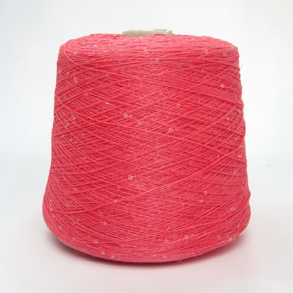 Бобинная пряжа Cotton Paillettes (Corallo)