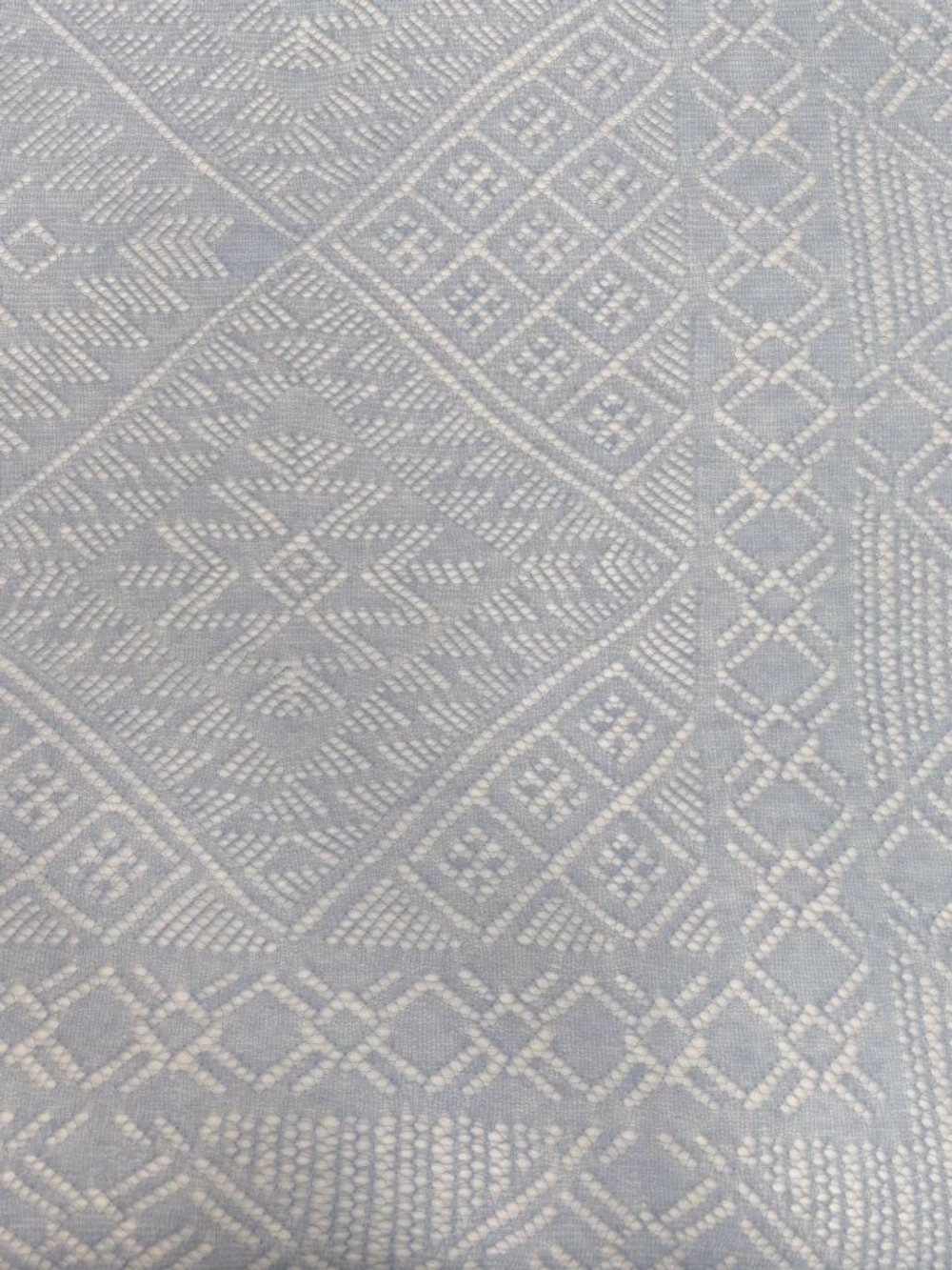 Оренбургский пуховый платок-паутинка А150-04 голубой