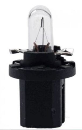 Автолампа  W 12-W 1,2W (R1,2 W) BAX black Narva с патроном (BAX8,5d/BAX10d/2) (щитка ВДО) (17035)