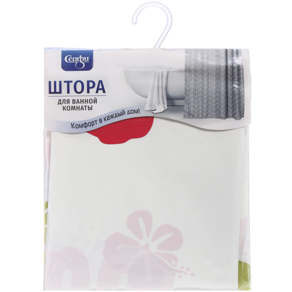 Штора для ванной EVA 180*180"Селфи» Цветы