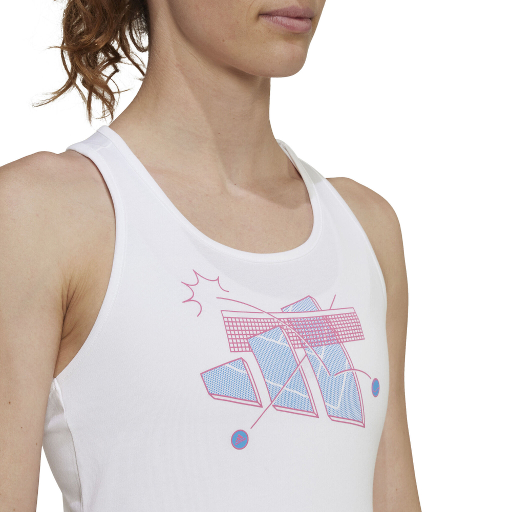 Женская теннисная майка adidas Cat Graphic Tank Top Women - White