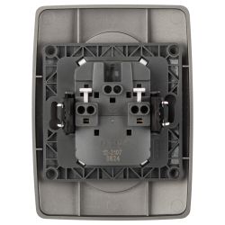 Розетка ЭРА Серия 12 12-2107-16 двойная 2X2P 16А-250В титан