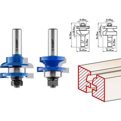 ЗУБР 41 x 23 мм, хвостовик 12 мм, набор фрез рамочных №3, Профессионал (28773-41.3-H2)