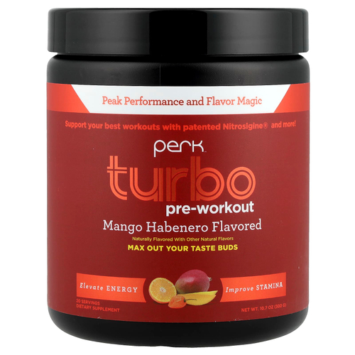 Perk Energy, Turbo, перед тренировкой, манго и хабенеро, 300 г (10,7 унции)