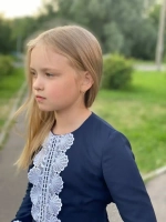 Платье школьное с длинным рукавом