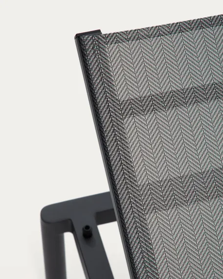 Шезлонг Lesina из алюминия и ткани графитового цвета