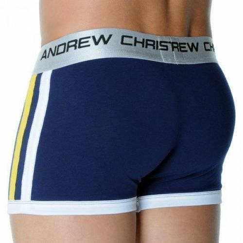 Мужские трусы боксеры с пуш-ап синие Andrew Christian Shock Jock Royal Boxer AC52