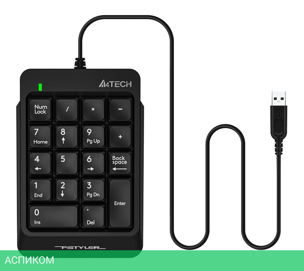 Цифровой блок A4Tech Fstyler черный (FK13P)