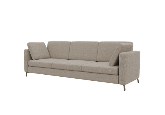 Brasco Диван трехместный BRS-3 Сан 03/Металл Черный 2450*800*840