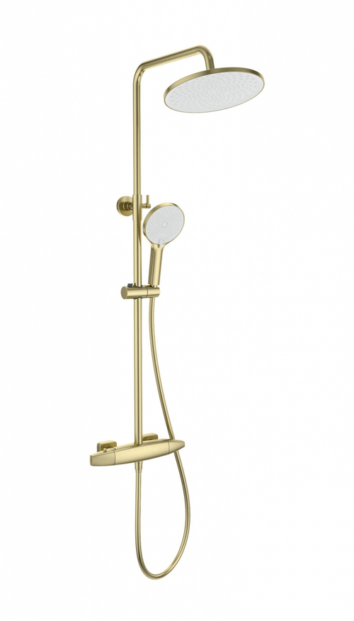 Душевая система с термостатом WONZON & WOGHAND NEO, Брашированное золото (WW-B3035-A1-BG)